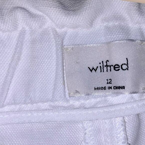 Aritzia Wilfed Womens Shorts Sz 12 White Sail Linen Short Elastic Tie Classicore - Picture 11 of 11